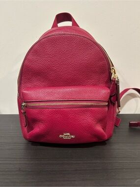 Coach Mini Charlie Backpack in Pebble Leather EUC